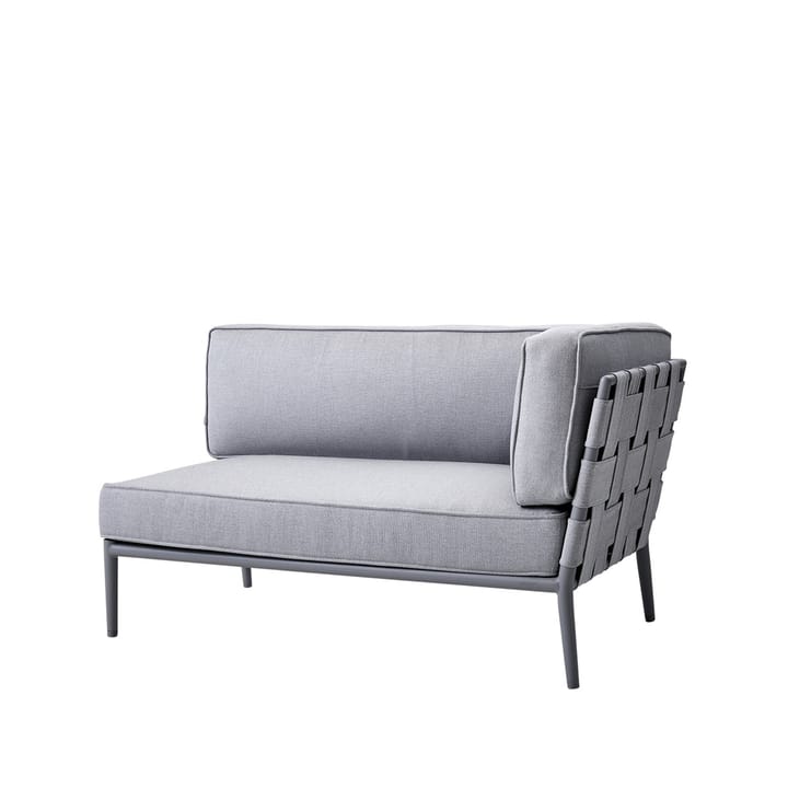 Sofa modułowa Conic - Light Grey-lewostronna w zestawie z poduszkami - Cane-line