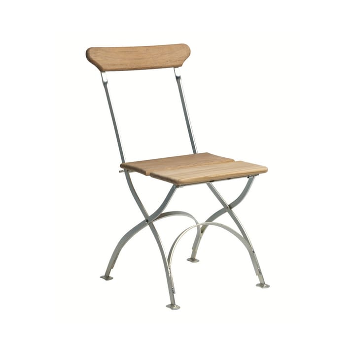 Krzesło Bryggeri - Drewno tekowe - ocynkowany stelaż stalowy - Grythyttan Stålmöbler