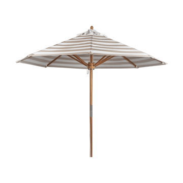 Parasol Hisshult Ø270 cm - Beige stripe-teak - 1898