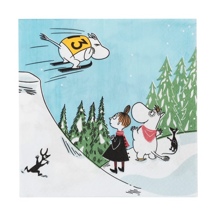 Serwetki Moomin 33x33 cm - Ski jumping - Arabia