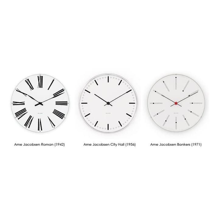 Zegar ścienny Bankers Arne Jacobsen, Ø 290 mm Arne Jacobsen Clocks