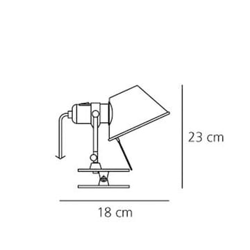 Lampa ścienna Tolomeo pinza - aluminium, led - Artemide