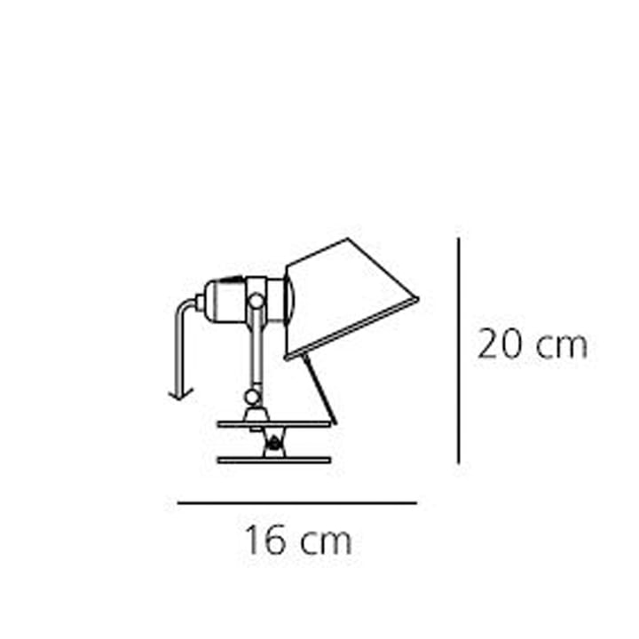 Lampa ścienna Tolomeo pinza micro - aluminium, led - Artemide