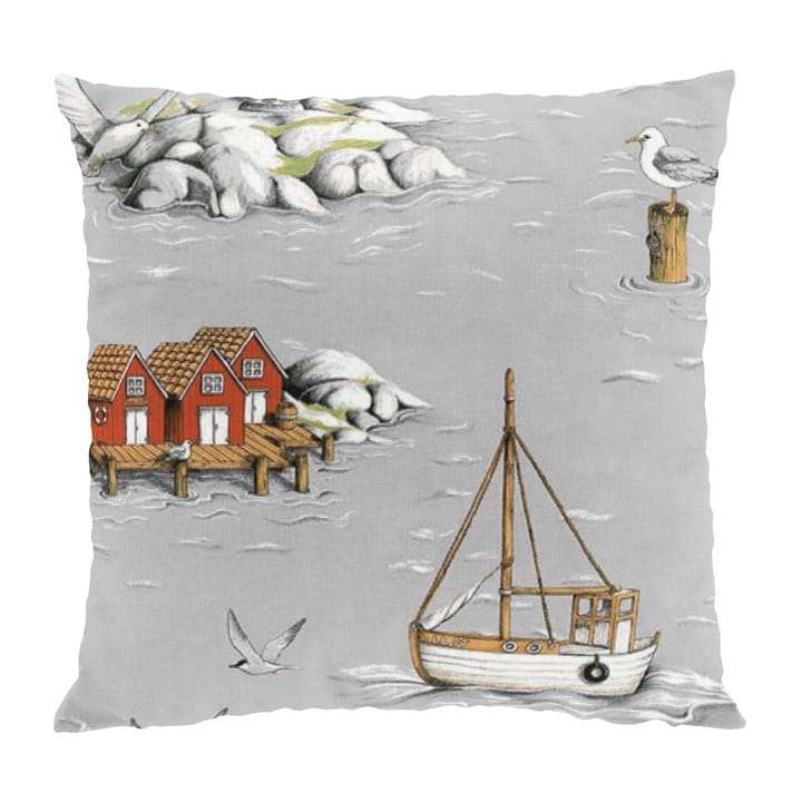 Poszewka na poduszkę Fiskeskär 47x47 cm (Wyspa Rybacka) - Szary - Arvidssons Textil