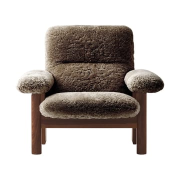 Brasilia fotel - Dark oak-Sahara sheepskin curly - Audo Copenhagen