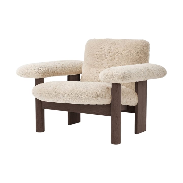 Brasilia fotel low back, Dark oak-Nature sheepskin curly Audo Copenhagen