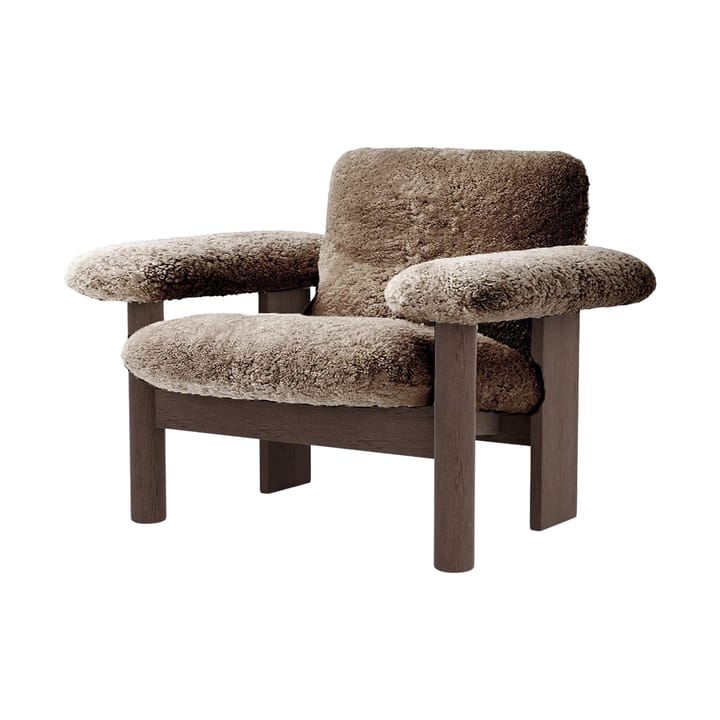 Brasilia fotel low back - Dark oak-Sahara sheepskin curly - Audo Copenhagen