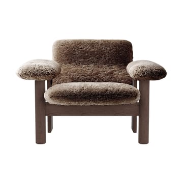 Brasilia fotel low back - Dark oak-Sahara sheepskin curly - Audo Copenhagen