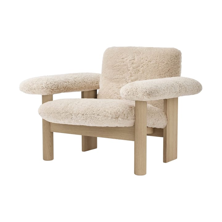 Brasilia fotel low back, Natural oak-Nature sheepskin curly Audo Copenhagen