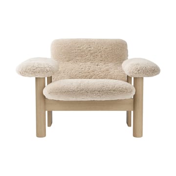 Brasilia fotel low back - Natural oak-Nature sheepskin curly - Audo Copenhagen