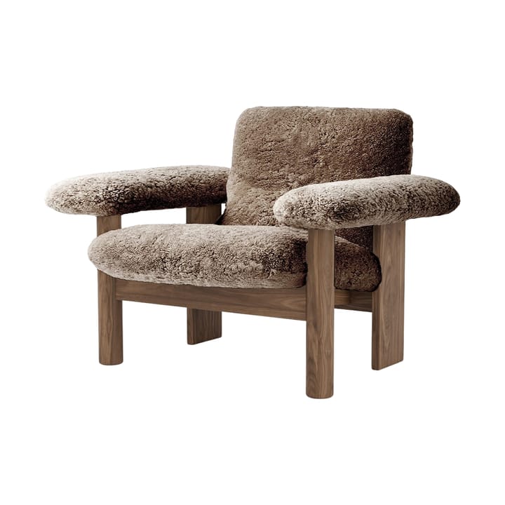 Brasilia fotel low back - Walnut-Sahara sheepskin curly - Audo Copenhagen