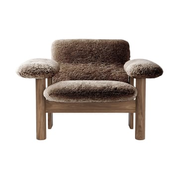 Brasilia fotel low back - Walnut-Sahara sheepskin curly - Audo Copenhagen