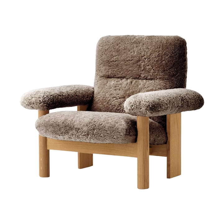 Brasilia fotel - Natural oak-Sahara sheepskin curly - Audo Copenhagen