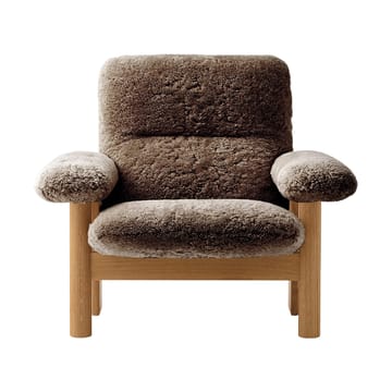 Brasilia fotel - Natural oak-Sahara sheepskin curly - Audo Copenhagen