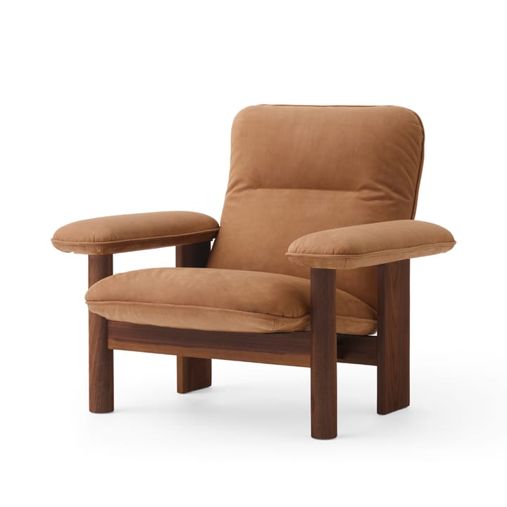 Brasilia fotel - Walnut-Dunes camel leather 21004 - Audo Copenhagen