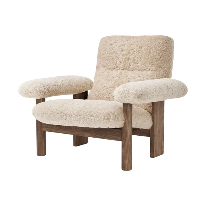 Brasilia fotel, Walnut-Nature sheepskin curly Audo Copenhagen