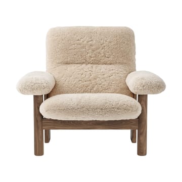 Brasilia fotel - Walnut-Nature sheepskin curly - Audo Copenhagen