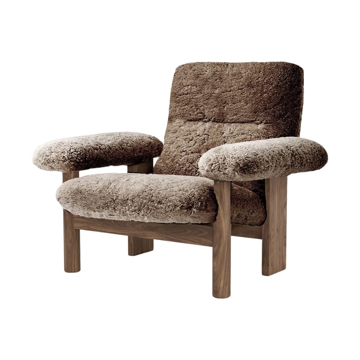 Brasilia fotel, Walnut-Sahara sheepskin curly Audo Copenhagen