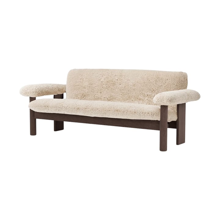 Brasilia kanapa 2-osobowa, Dark oak-Nature sheepskin curly Audo Copenhagen