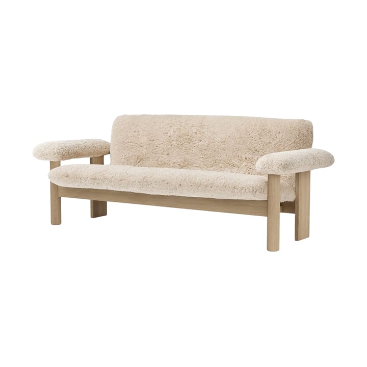 Brasilia kanapa 2-osobowa, Natural oak-Nature sheepskin curly Audo Copenhagen