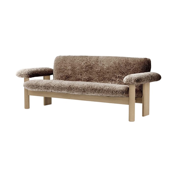 Brasilia kanapa 2-osobowa, Natural oak-Sahara sheepskin curly Audo Copenhagen