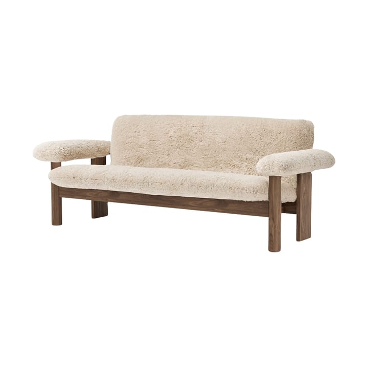 Brasilia kanapa 2-osobowa, Walnut-Nature sheepskin curly Audo Copenhagen