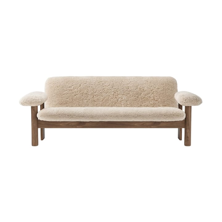 Brasilia kanapa 2-osobowa, Walnut-Nature sheepskin curly Audo Copenhagen