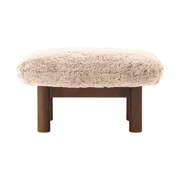 Brasilia podnóżek - Dark oak-Nature sheepskin curly - Audo Copenhagen