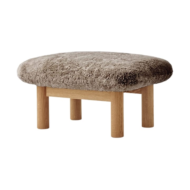 Brasilia podnóżek, Natural oak-Sahara sheepskin curly Audo Copenhagen