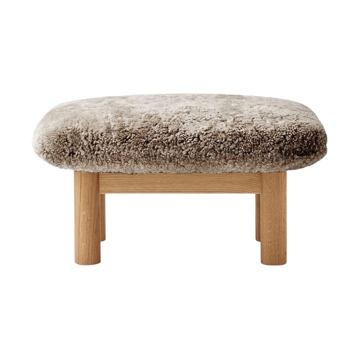 Brasilia podnóżek, Natural oak-Sahara sheepskin curly Audo Copenhagen