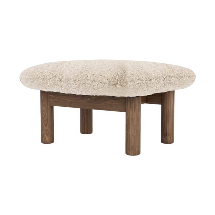 Brasilia podnóżek - Walnut-Nature sheepskin curly - Audo Copenhagen