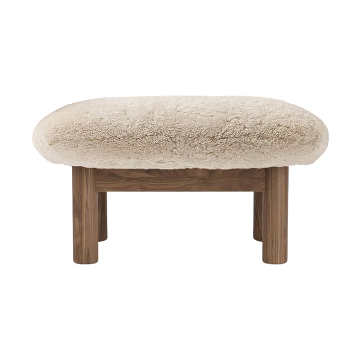 Brasilia podnóżek, Walnut-Nature sheepskin curly Audo Copenhagen