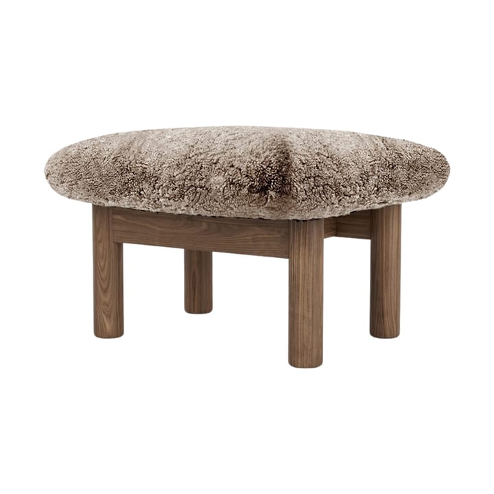 Brasilia podnóżek, Walnut-Sahara sheepskin curly Audo Copenhagen