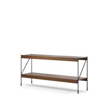 Zet system regałów - oak dark stained, 1x2, black steel base - Audo Copenhagen