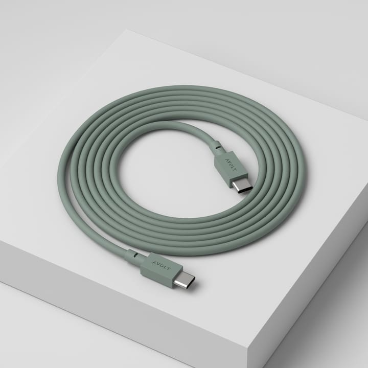 Kabel 1 USB-C do USB-C kabel do ładowania 2 m, Oak green Avolt