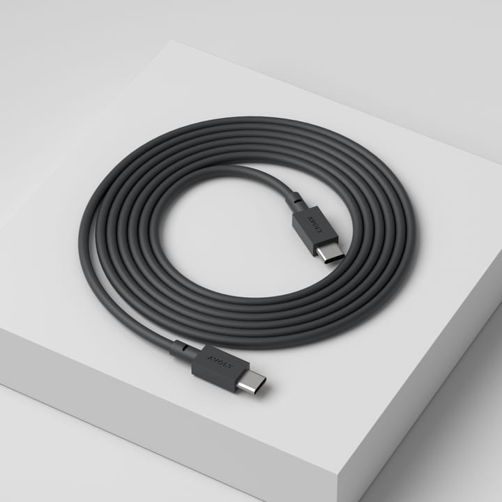 Kabel 1 USB-C do USB-C kabel do ładowania 2 m, Stockholm black Avolt