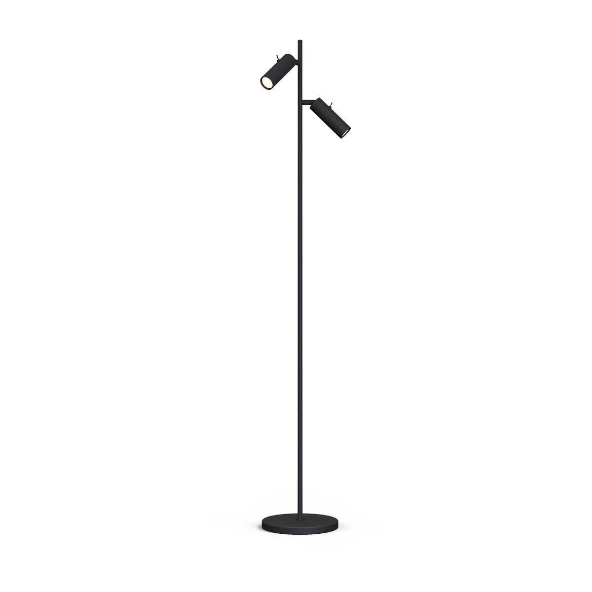 Zdjęcia - Żyrandol / lampa Belid Lampa podłogowa Cato Slim podwójna Matowa czerń LED 