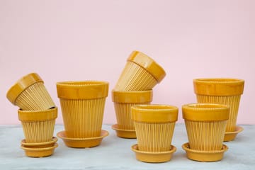 Doniczka Simona glazurowana Ø12 cm - Yellow - Bergs Potter