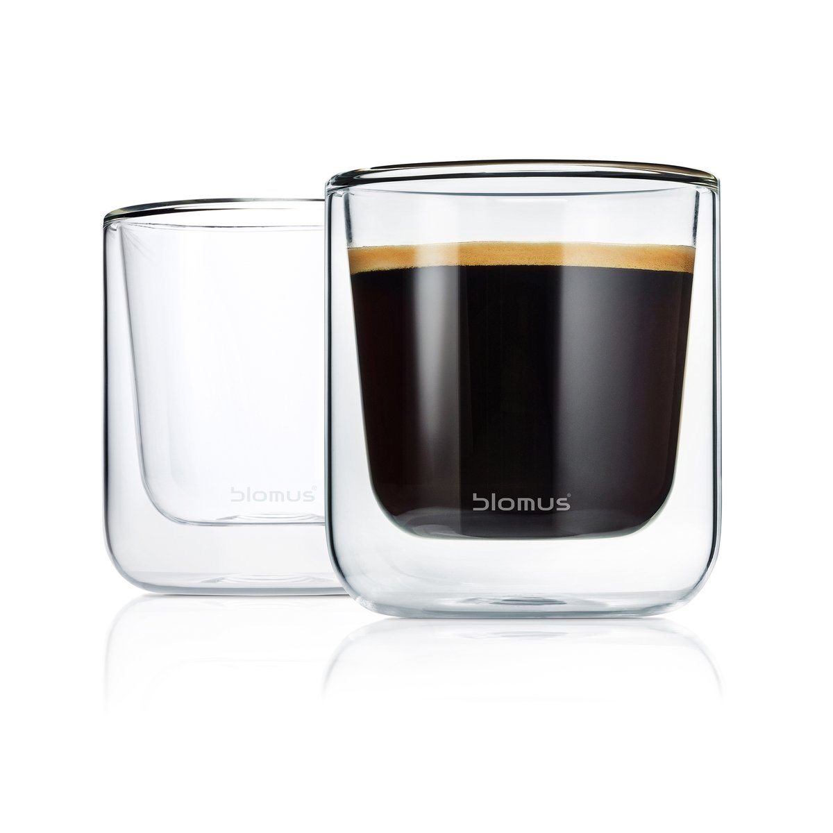 Фото - Склянка Blomus Nero szklanka termiczna do kawy 2-pak Przezroczysty 