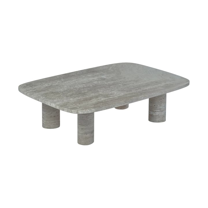 Stolik kawowy Volos L 100x70 cm - Silver Travertine - Blomus