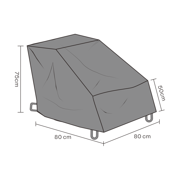 Brafab pokrowiec na fotel, Czarny 80 cm Brafab