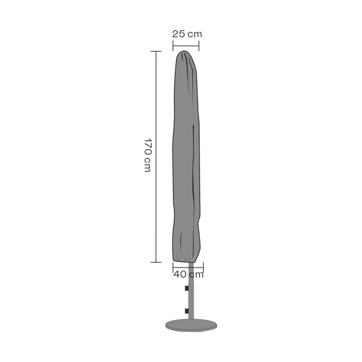 Brafab pokrowiec na parasol - Czarny 170 cm - Brafab