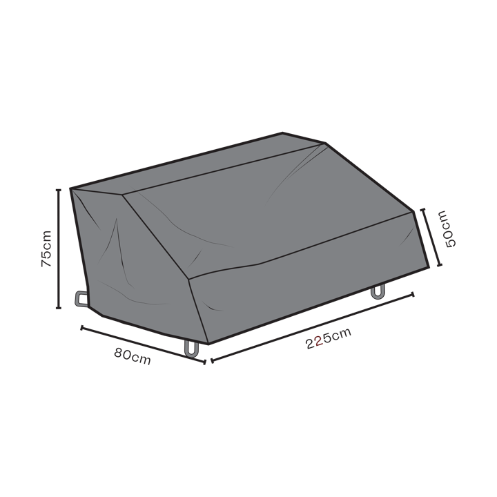 Brafab pokrowiec na sofa - Czarny 80 cm - Brafab