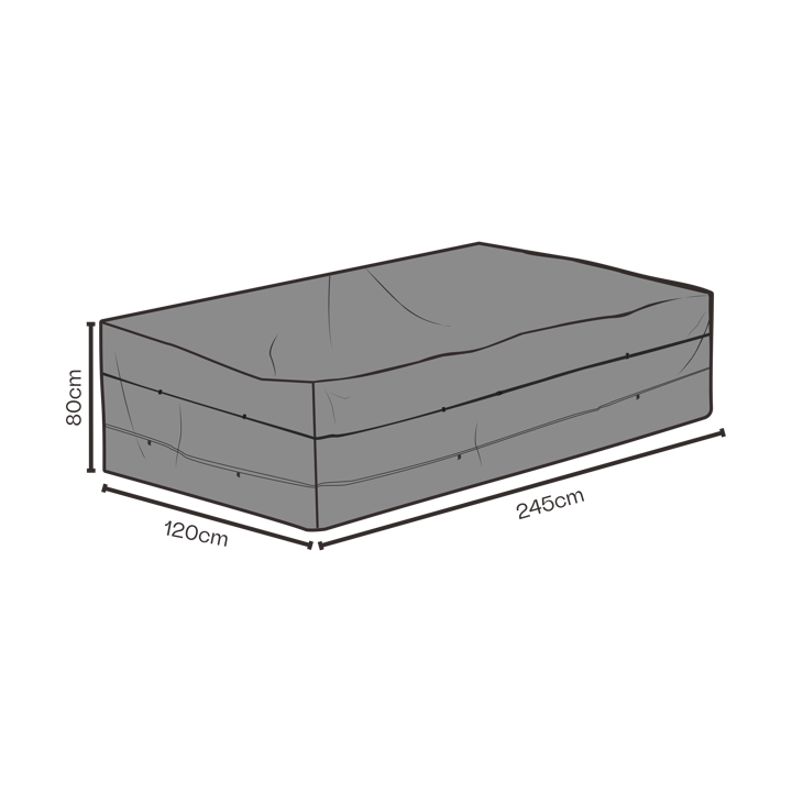 Brafab pokrowiec na zestaw mebli ogrodowych - Czarny 245x120 cm - Brafab