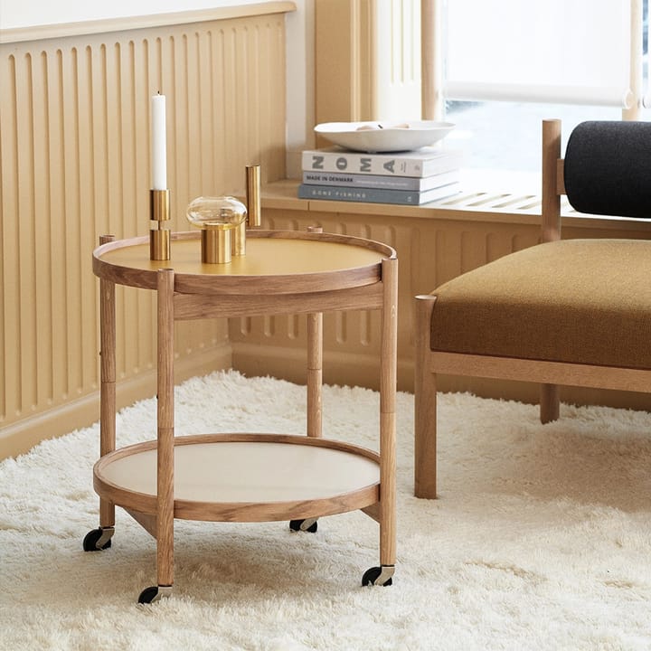 Bølling Tray Table model 50 stół obrotowy - base, nieobrobionego drewna bukowego - Brdr. Krüger