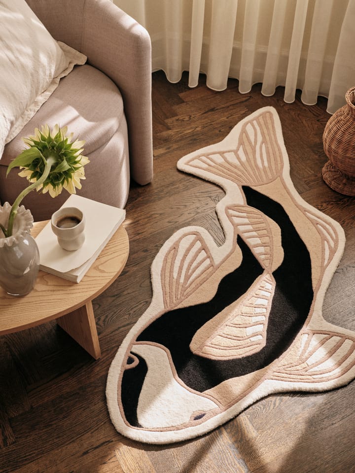 Dywan Koi 97x130 cm, Black-beige Broste Copenhagen