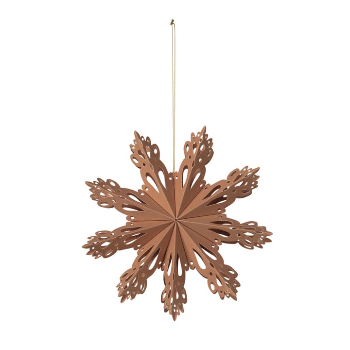 Snowflake Dekoracja świąteczna Indian tan - Ø15 cm - Broste Copenhagen