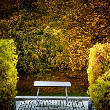 Stół Seriff - Mahoń olejowany, surowy stelaż alumiowy - Byarums bruk