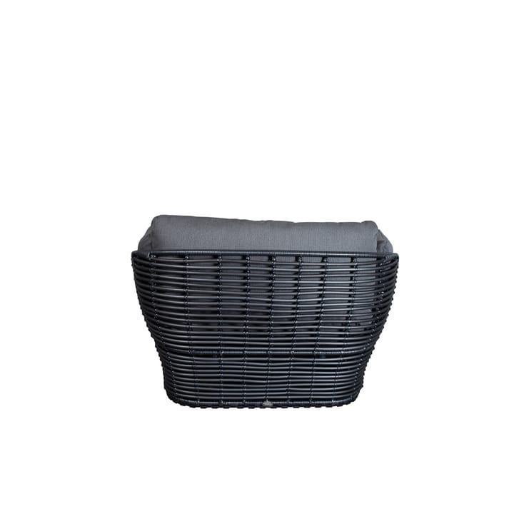 Fotel lounge Basket, Graphite Grey, w zestawie szare poduszki Cane-line