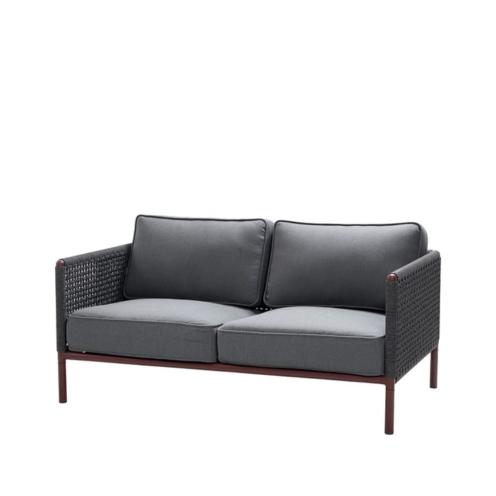 Sofa 2-osobowa Encore - Cane-Line airtouch bordeaux/Dark Grey - Cane-line